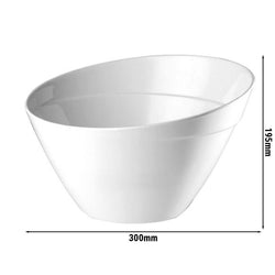 (6 sztuk) Miska - BALANCE - melamina - 5 litrów - Ø 300 mm - biała