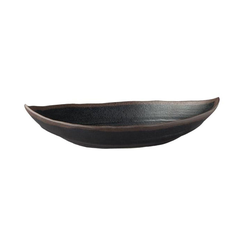 (6 sztuk) Liść miseczka - MARONE - melamina - 0,4 litra - czarny/brązowy