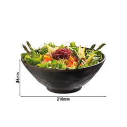 (6 sztuk) Miska - MARONE - Melamina - 1 litr - Ø 210 mm - czarny/brązowy