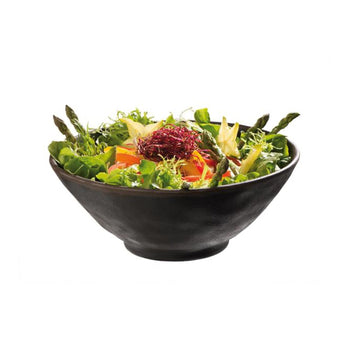 (6 sztuk) Miska - MARONE - Melamina - 1,4 litra - Ø 240 mm - Czarny/Brązowy - Prime Gastro