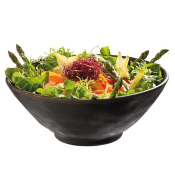 (6 sztuk) Miska - MARONE - Melamina - 1,4 litra - Ø 240 mm - Czarny/Brązowy - Prime Gastro