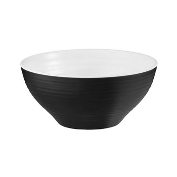 (6 sztuk) Miska - HALFTONE - melamina - 0,65 litra - Ø 165 mm - czarna - Prime Gastro