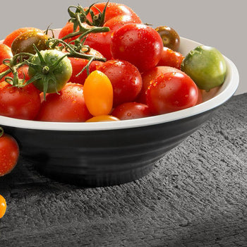 (6 sztuk) Miska - HALFTONE - melamina - 0,65 litra - Ø 165 mm - czarna - Prime Gastro