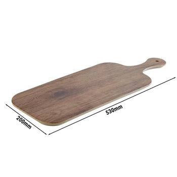 (6 sztuk) Taca - DĄB - Melamin - 530x200mm - Wysokość: 15mm - Prime Gastro