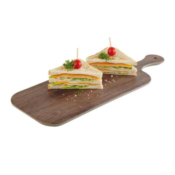 (6 sztuk) Taca - DĄB - Melamin - 530x200mm - Wysokość: 15mm - Prime Gastro