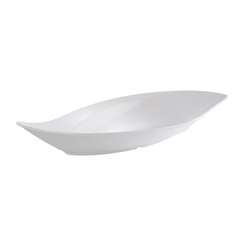 (6 sztuk) Miska - LEAF - Melamina - 1 litr - 420x195 mm - Biały