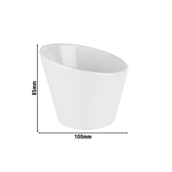 (6 sztuk) Miska - CASUAL - Melamina - 0,2 litra - Ø 100 mm - Biały - Prime Gastro