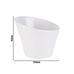 (6 sztuk) Miska - CASUAL - melamina - 0,3 litra - Ø 120 mm - biała