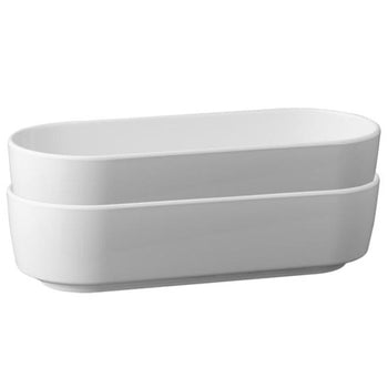 (6 sztuk) Miska - CASUAL - melamina - 1 litr - owalna - biała - Prime Gastro