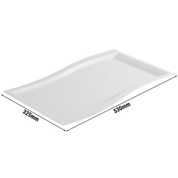 (6 sztuk) Taca GN 1/1 - SINUS - melamina - wysokość: 20 mm - Prime Gastro