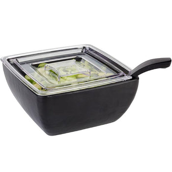 (6 sztuk) Miska - SLATE - melamina - 1,5 litra - 190x190 mm - czarna - Prime Gastro