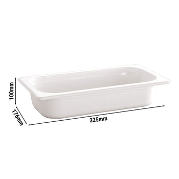 (6 sztuk) Pojemniki melaminowe GN 1/3 - ECOLINE - 2,7 litra - wysokość: 100 mm - Prime Gastro