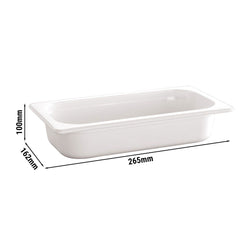 (6 sztuk) Pojemniki melaminowe GN 1/4 - ECOLINE - 1,9 litra - wysokość: 100 mm