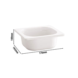 (6 sztuk) Pojemniki melaminowe GN 1/6 - ECOLINE - 1 litr - wysokość: 100 mm