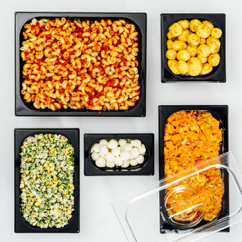 (6 sztuk) Pojemniki melaminowe GN 1/2 - ECOLINE - 4,7 litra - wysokość: 100 mm - Prime Gastro