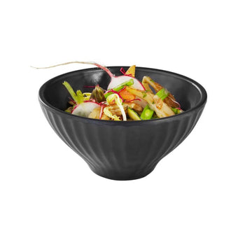 (6 sztuk) Miska - AIKO - melamina - 0,2 litra - Ø 115 mm - czarna - Prime Gastro