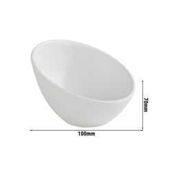 (6 sztuk) Miseczki - ZEN - melamina - 80 ml - Ø 100 mm - białe