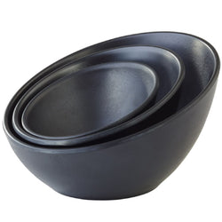 (6 sztuk) Miseczki - ZEN - melamina - 0,15 litra - Ø 125 mm - czarne