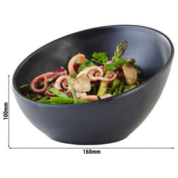 (6 sztuk) Miseczki - ZEN - melamina - 0,3 litra - Ø 160 mm - czarne