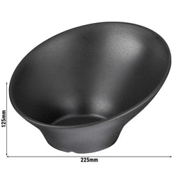 (6 sztuk) Miseczki - ZEN - melamina - 0,8 litra - Ø 225 mm - czarne
