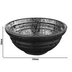 (6 sztuk) Miseczki - GLAMOUR - Melamina - 0,25 litra - Ø 120 mm - Czarny