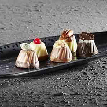 (6 sztuk) Taca - GLAMOUR - Melamina - 300x110mm - Wysokość: 30mm - Prime Gastro