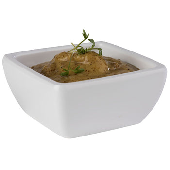 (6 sztuk) Miseczki - PURE - melamina - 50 ml - kwadratowe - białe - Prime Gastro