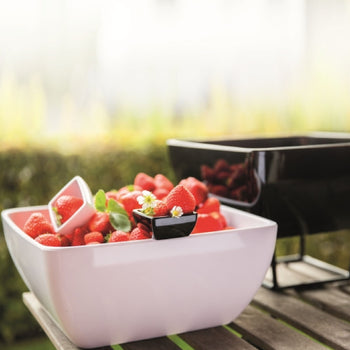 (6 sztuk) Miska - PURE - melamina - 1,5 litra - kwadratowa - biała - Prime Gastro