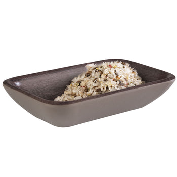 (20 sztuk) Miska - OAK - melamina - 0,1 litra - 115x70 mm - brązowa - Prime Gastro