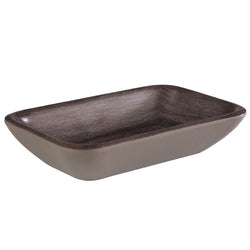 (20 sztuk) Miska - OAK - melamina - 0,1 litra - 115x70 mm - brązowa
