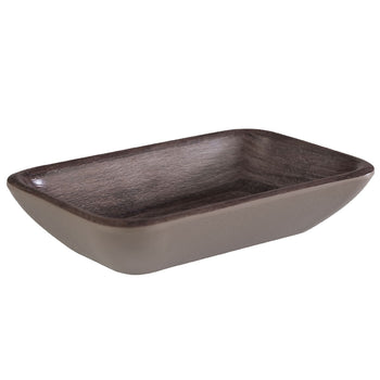 (20 sztuk) Miska - OAK - melamina - 0,1 litra - 115x70 mm - brązowa - Prime Gastro