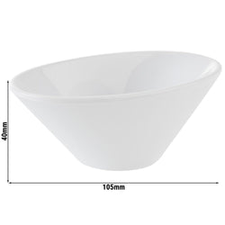 (20 sztuk) Miska - MINI - melamina - 70 ml - 105x60 mm - biała