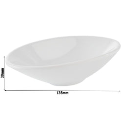 (20 sztuk) Miska - MINI - melamina - 70 ml - 135x75 mm - biała