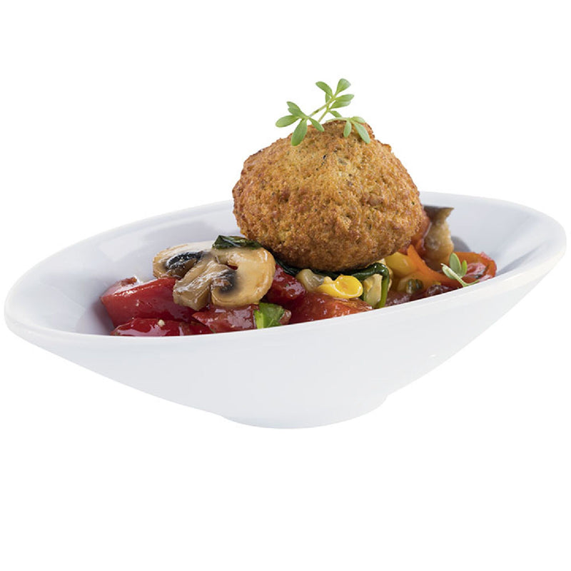 (20 sztuk) Miska - MINI - melamina - 70 ml - 135x75 mm - biała