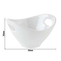 (20 sztuk) Miseczki - MINI - Melamina - 90 ml - 95x90 mm - Białe