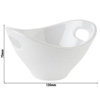 (20 sztuk) Miseczki - MINI - Melamina - 0,18 litra - 130x120mm - Biały - Prime Gastro