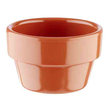 (60 sztuk) Miseczki do dipów - FLOWER POT - melamina - 40 ml - Ø 60 mm - terakota - Prime Gastro