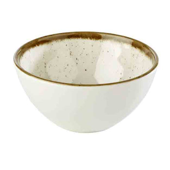 (6 sztuk) Miska - STONE ART - melamina - 0,3 litra - Ø 120 mm - biało-brązowa - Prime Gastro