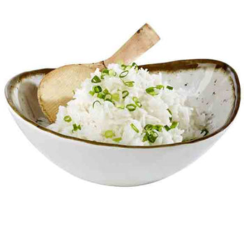 (6 sztuk) Miska - STONE ART - melamina - 0,6 litra - owalna - 230x190 mm - biała/brązowa - Prime Gastro