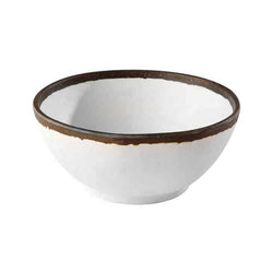 (6 sztuk) Miseczki - CROCKER - Melamina - 0,7 litra - Ø 160 mm - Biały/Brązowy
