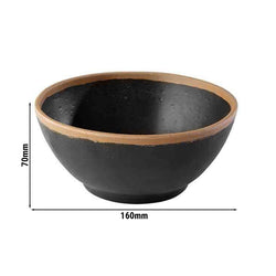 (6 sztuk) Miska - CROCKER - Melamina - 0,7 litra - Ø 160 mm - Brązowy/Terakota