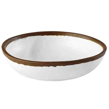 (6 sztuk) Miska - CROCKER - Melamina - 0,5 litra - Ø 165 mm - Biały/Brązowy - Prime Gastro