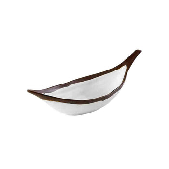 (6 sztuk) Talerz - CROCKER - melamina - 0,17 litra - biały/brązowy - Prime Gastro