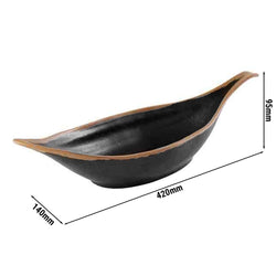 (6 sztuk) Miska w kształcie liścia - CROCKER - Melamina - 0,65 litra - Brązowy/Terakota