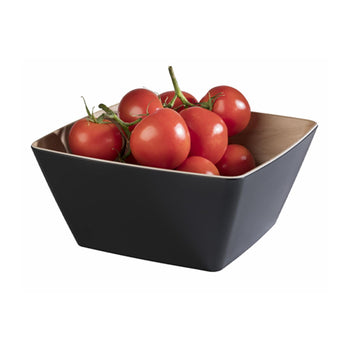 (6 sztuk) Miska - FRIDA - melamina - 3,5 litra - kwadratowa - czarna - Prime Gastro