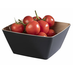 (6 sztuk) Miska - FRIDA - melamina - 3,5 litra - kwadratowa - czarna