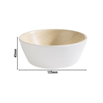 (6 sztuk) Miseczki - FRIDA - Melamina - 0,25 litra - Ø 125 mm - Biały - Prime Gastro