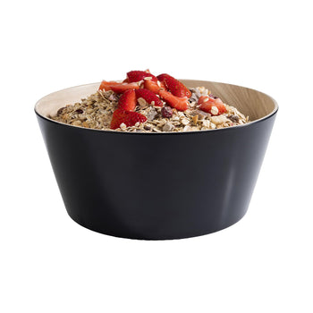 (6 sztuk) Miska - FRIDA - Melamina - 2,2 litra - Ø 220 mm - Czarny - Prime Gastro