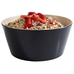 (6 sztuk) Miska - FRIDA - Melamina - 2,2 litra - Ø 220 mm - Czarny