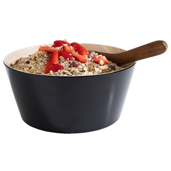 (6 sztuk) Miska - FRIDA - Melamina - 2,2 litra - Ø 220 mm - Czarny - Prime Gastro